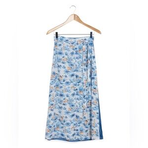Faherty Nola Reversible Wrap Skirt in Havana Bungalow Size S/M